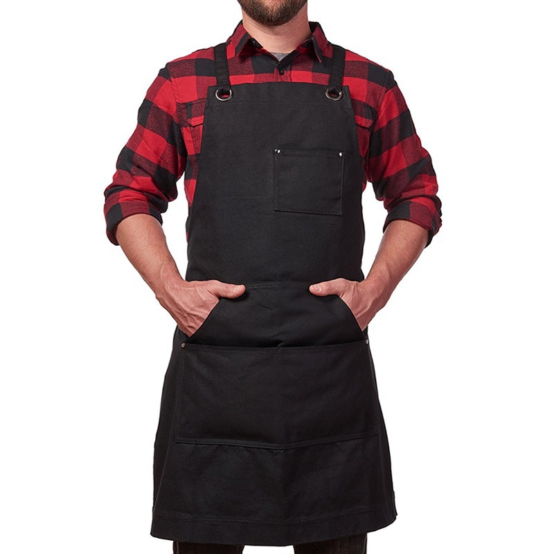 Woodworking Apron - 頑丈なキャンバスワークエプロン、調節可能なポケット付き、ガーデニングエプロン、木工エプロン、大工の塗装用ノースリーブエプロン