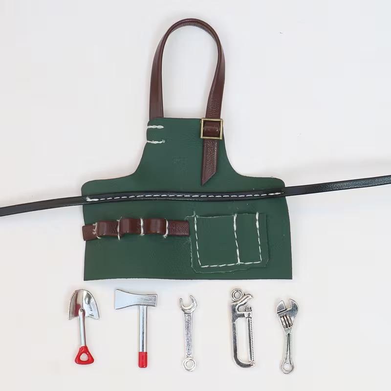 Woodworking Apron - クリエイティブな個性を演出するツールエプロン、衣料装飾エプロン、シンプルな無地のレザーエプロン、長さ調節可能