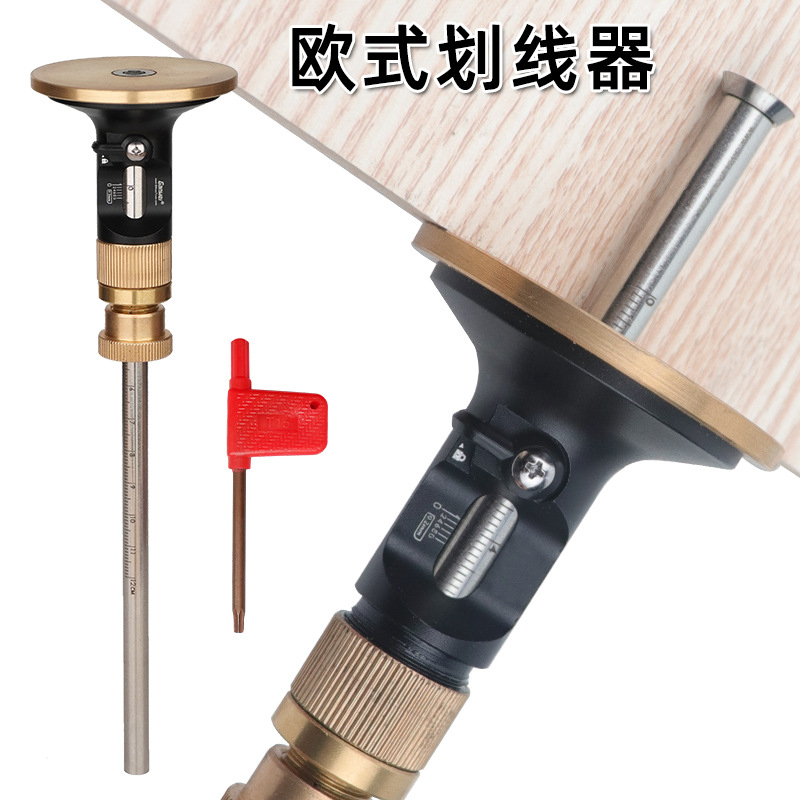 Woodworking Tools - ヨーロッパスタイルの精密調整木工マーキングゲージ超硬刃平行スクライバー精密木工ラインマーキングツール