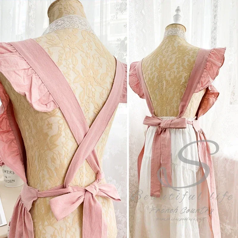 Woodworking Apron - 女性の綿とリネンのエプロン,女性のエプロン,ガーデニング,キッチンの調理,花屋,宮殿スタイル,ビンテージファッション