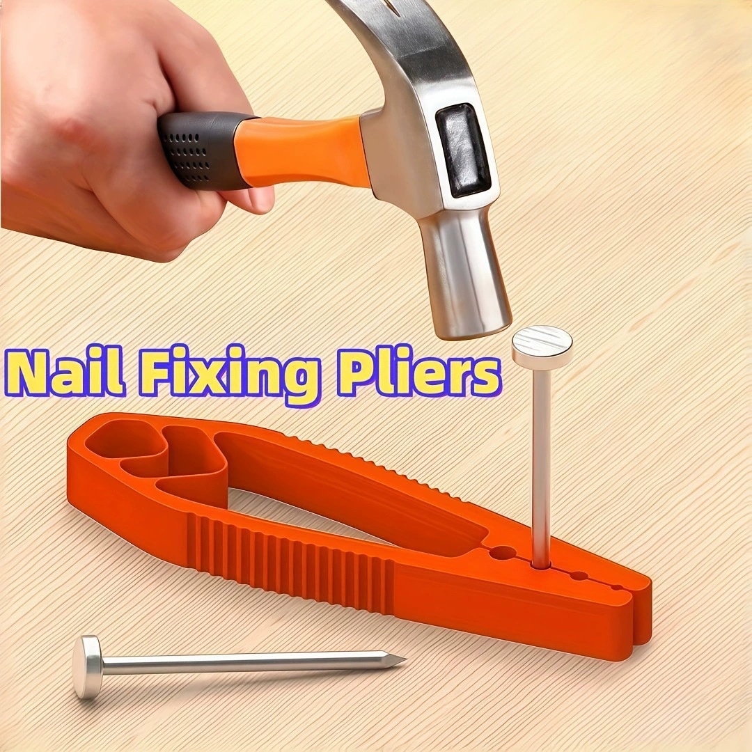 Woodworking Tools - ポータブルネイルフィクサーツールプラスチック木工ネイルフィクサー安全なハンマー操作用木工家庭修理用指を保護片手使用可能