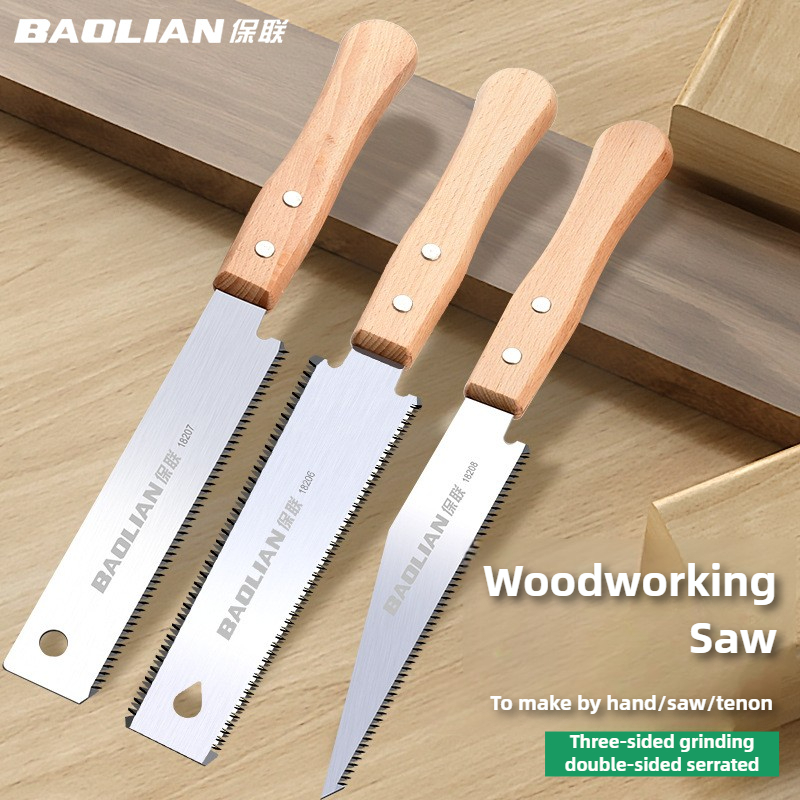 Japanese Pull Saw - 和風ハンドソー片面/両面細歯木材のこぎり SK5 鋼柔軟なハンドソーガーデンハンドツール木工用
