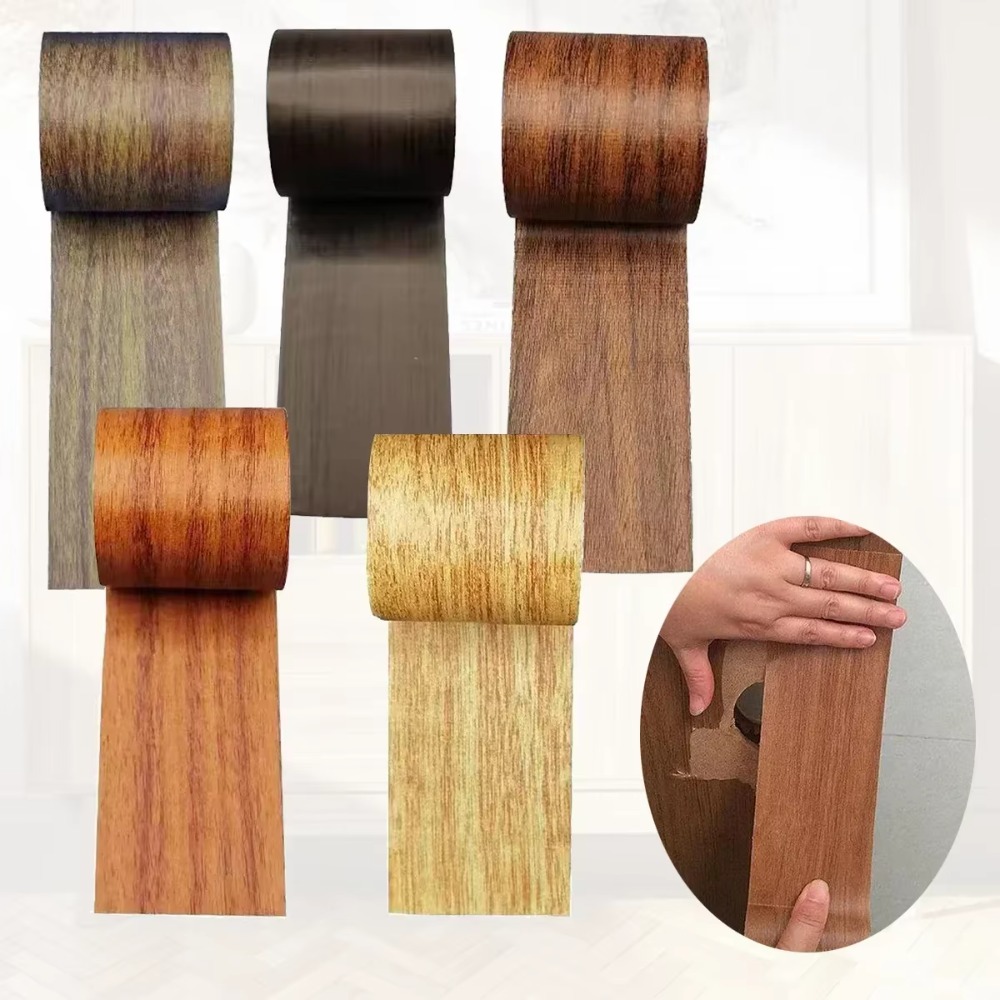 Xfasten Woodworking Tape - 4.5 メートル/ロールリアルな木目調修理粘着ダクトテープ床家具改修幅木ラインステッカー家の装飾