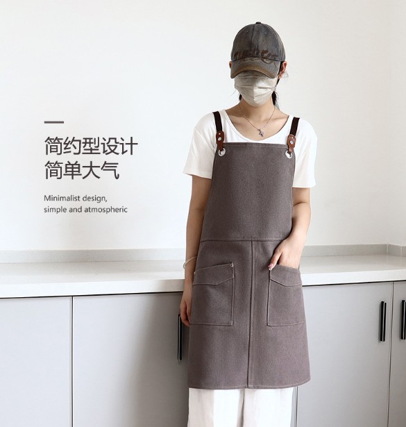 Woodworking Apron - 新しい丈夫なキャンバス製作業用エプロン。男女兼用で、工具用ポケットとクロスバックストラップが付いており、調整可能。木工や塗装作業に最適。