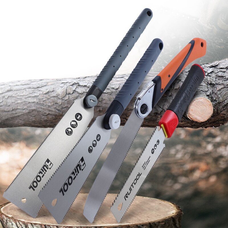 Japanese Pull Saw - 1個日本製プルソー3エッジハンドソーsk5フレキシブルブレード滑り止めハンドル木製のこぎり折りたたみ木工工具用