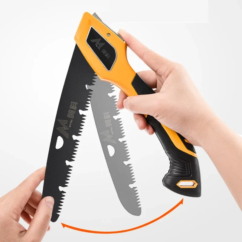 Japanese Pull Saw - 庭,木,木,キャンプ,日本のツール用のハード歯付きの折りたたみ式手動鋸,コンパクトなデザインの剪定ばさみ
