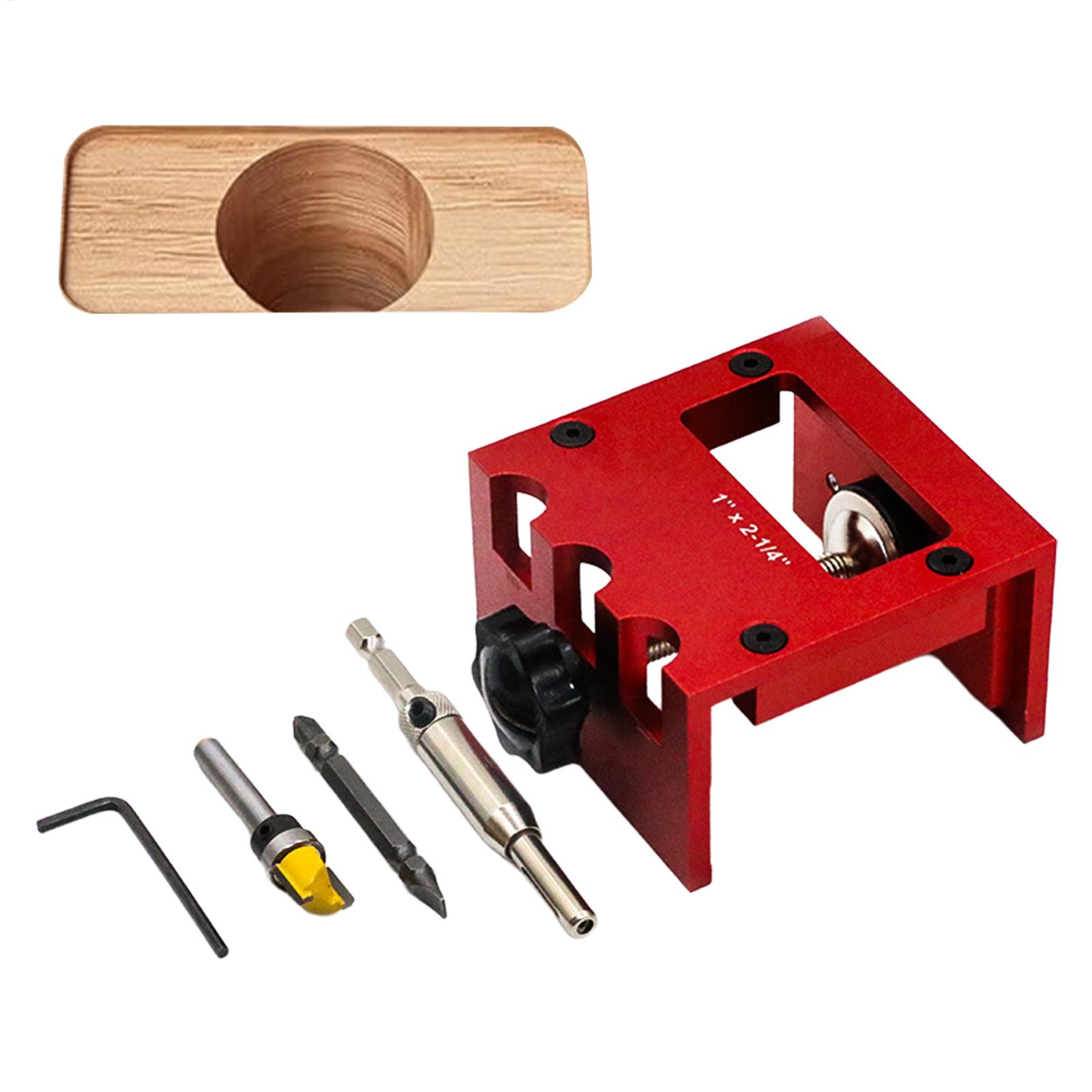 Woodworking Project Plans - ドアロック用モーティス型テンプレートキット アルミ合金製ジグ 木製ドア取り付け用 厚さ1-3/8インチ 1-3/4インチ ストライクプレート用ルーター