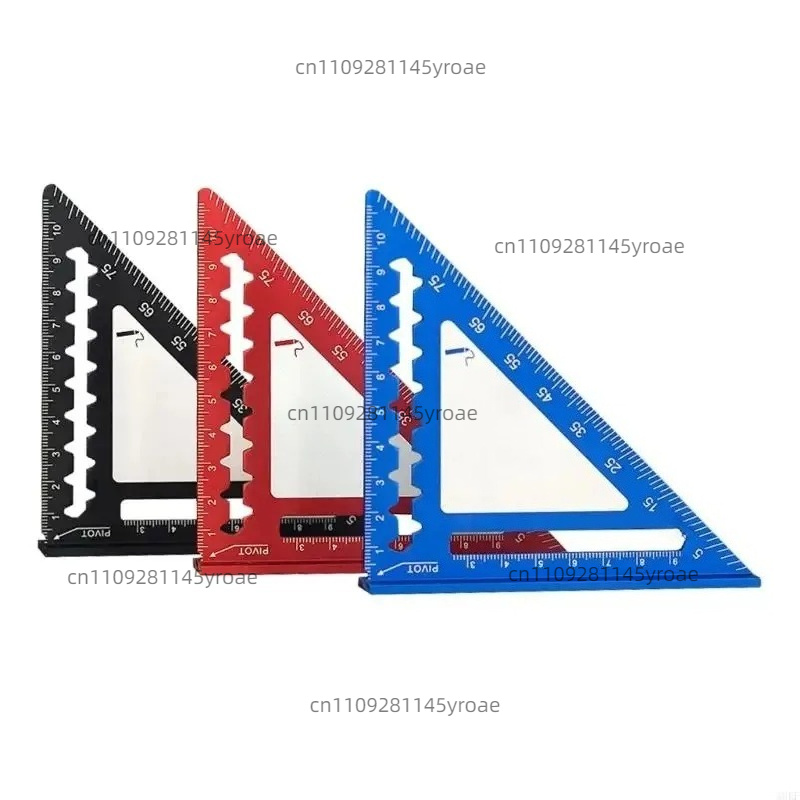 Woodworking Tools - 4インチアルミ製三角定規 45/90度 木工用測定・マーキングツール