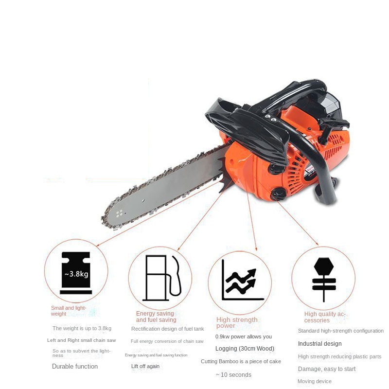 Woodworking Electric Saw - 12インチ高出力電動チェーンソー、竹材・木材用、家庭用木工切断工具