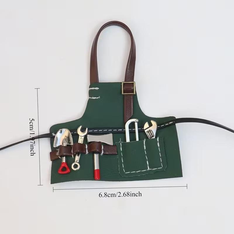 Woodworking Apron - 創造的な個性ツール、長さ調節可能なエプロン、衣類装飾エプロン、シンプルな単色レザーエプロン