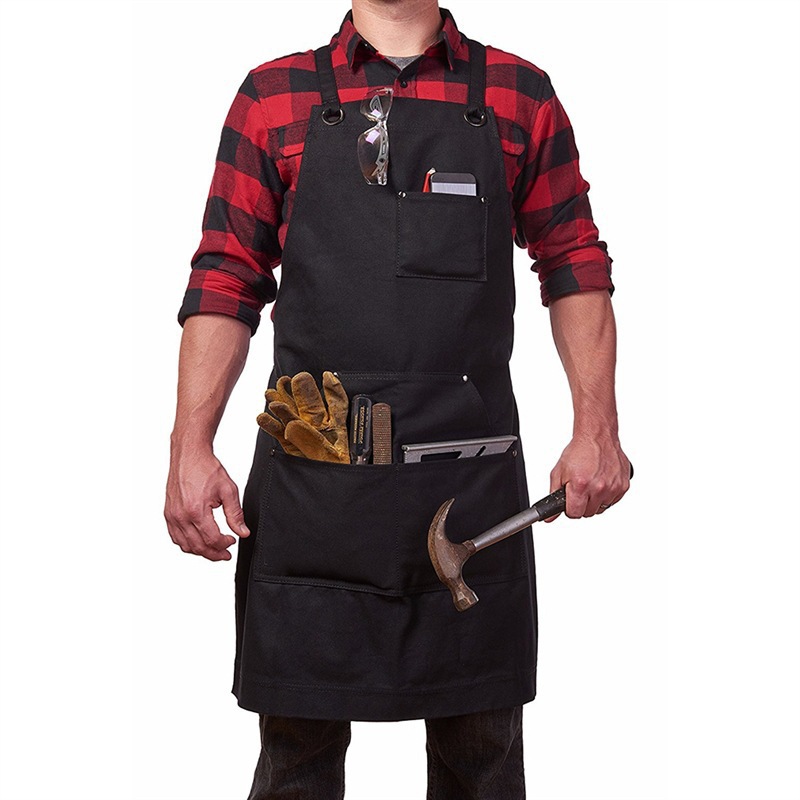 頑丈なキャンバスワークエプロン、調節可能なポケット付き、ガー - Woodworking Apron のレビューと価格