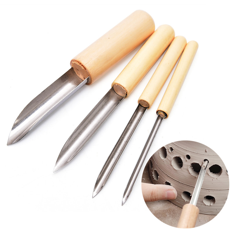 陶器ツールパンチャーピース/セットステンレス鋼ヘッド木製ハン - Wood Chisel Set のレビューと価格