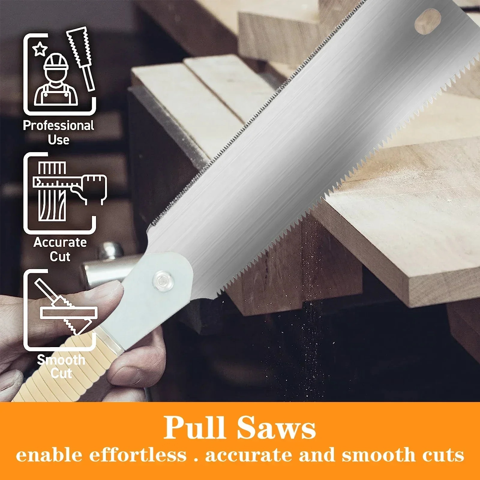 日本の両刃のハンドソー、高炭素鋼、効率的なハンドツール、シャ - Japanese Pull Saw のレビューと価格