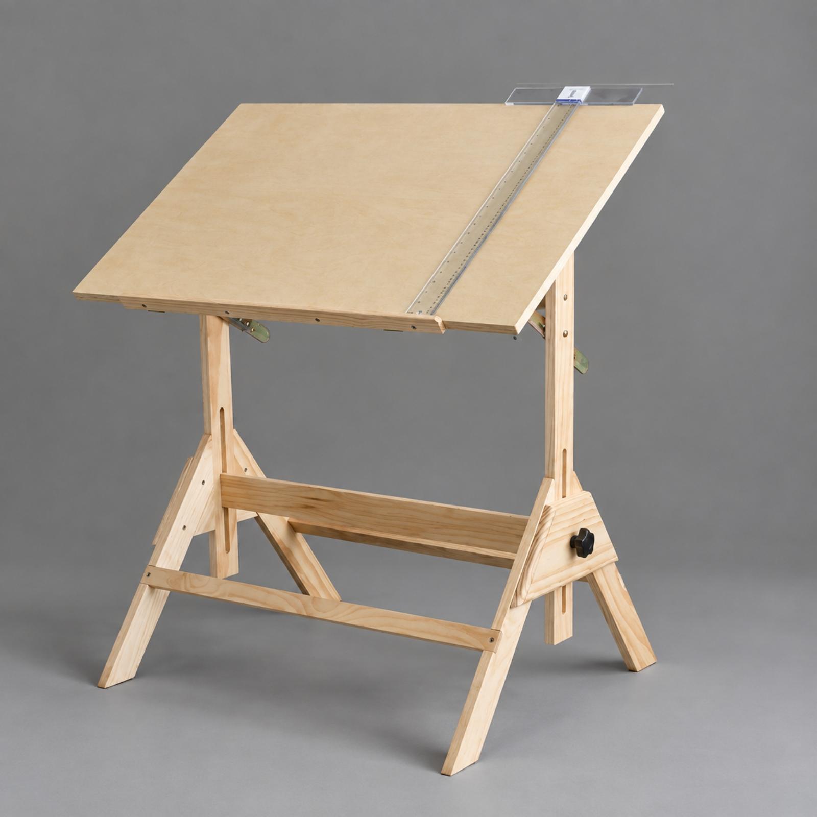 高さ調節可能なアートデスク。傾斜した天板と、作品をしっかりと - Wood Woodworking のレビューと価格