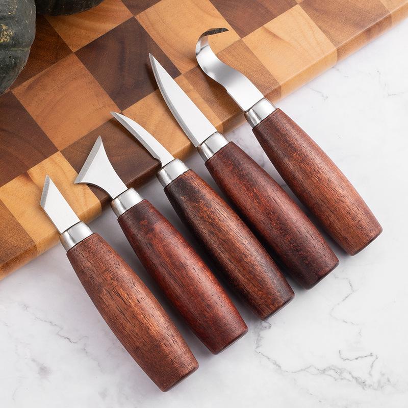 5個入り木彫り鑿セット - DIY木彫り＆剥離プロジェクト用 - Wood Chisel Set のレビューと価格