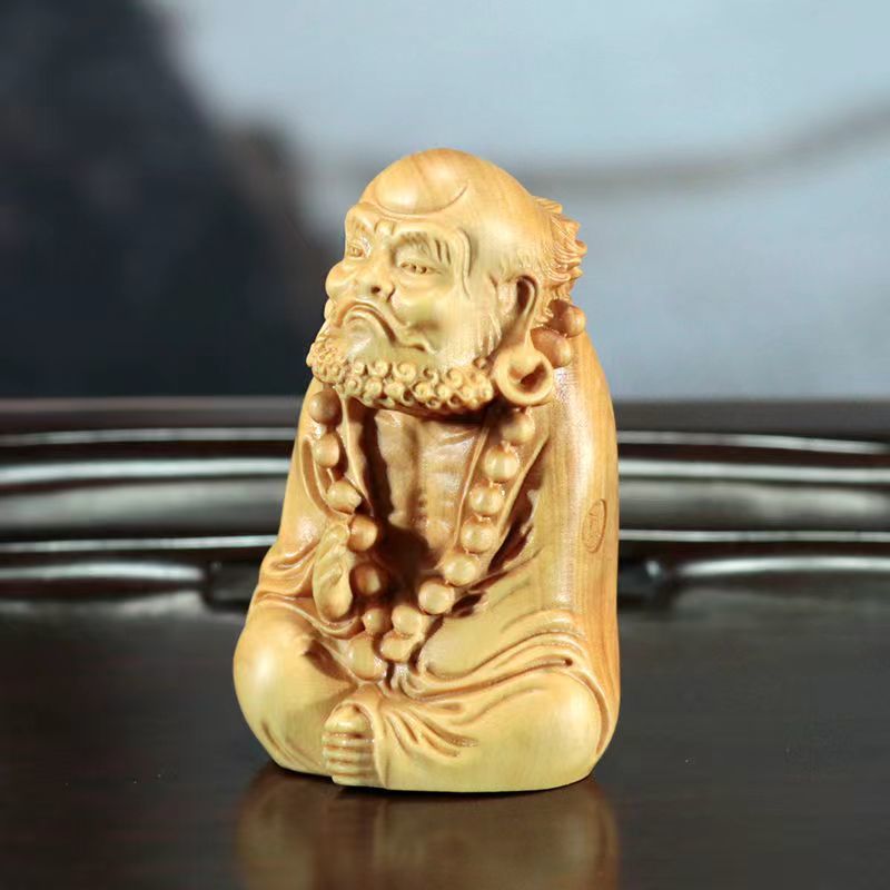 Boxwoodカービングハンドハンドルピース、仏文字、zen - Woodworking Gifts のレビューと価格