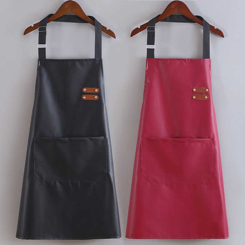 PUレザーの防水および耐油性の衣服,調整可能なユニセックスノ - Woodworking Apron のレビューと価格
