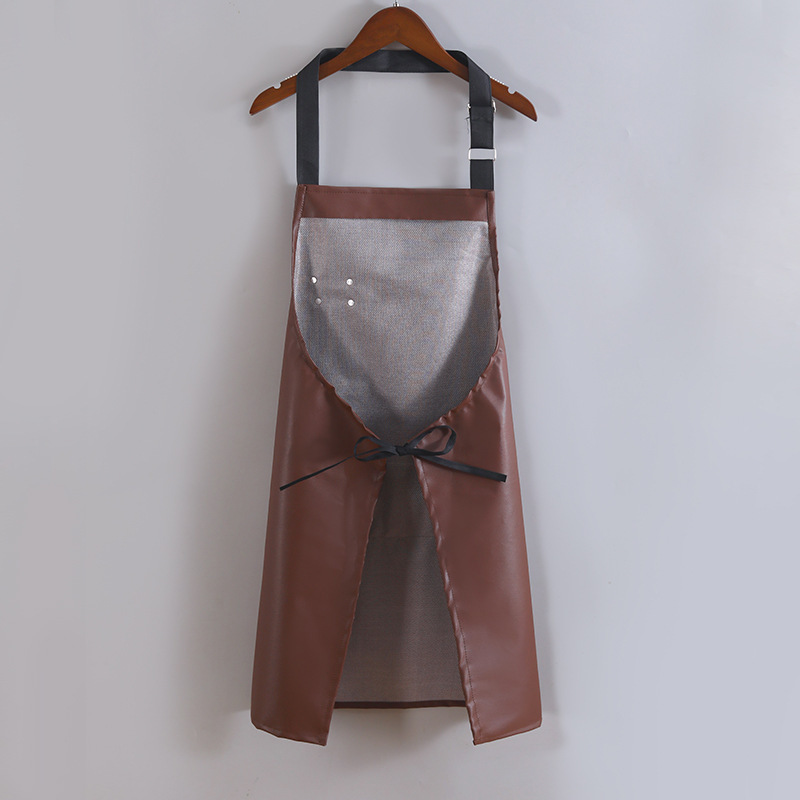 PUレザーの防水および耐油性の衣服,調整可能なユニセックスノ - Woodworking Apron のレビューと価格