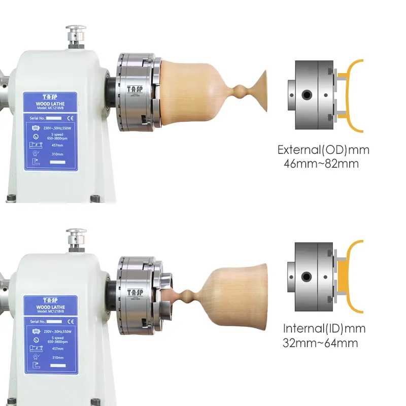 TASP 4インチ木工旋盤用スクロールチャック 100mm  - Woodworking Tools のレビューと価格