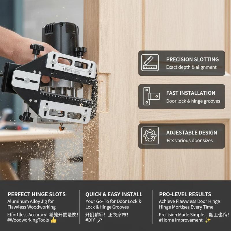 アルミニウム合金製ほぞ穴テンプレート 13x6 インチ 部屋 - Woodworking Tools のレビューと価格
