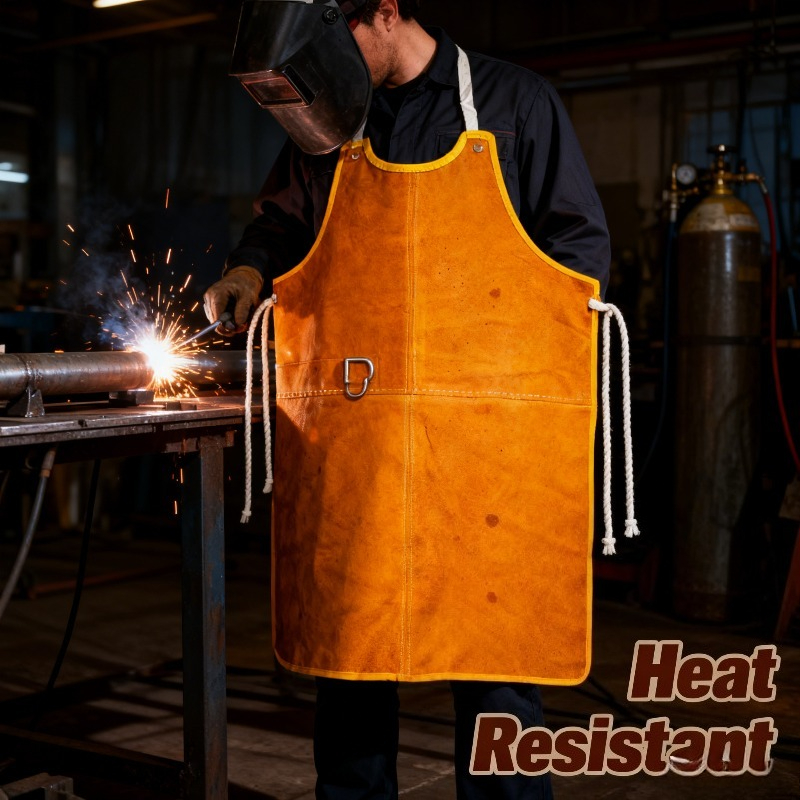 耐久性のある革製溶接エプロン、耐熱性、溶接研磨用の防滴性 - Woodworking Apron のレビューと価格