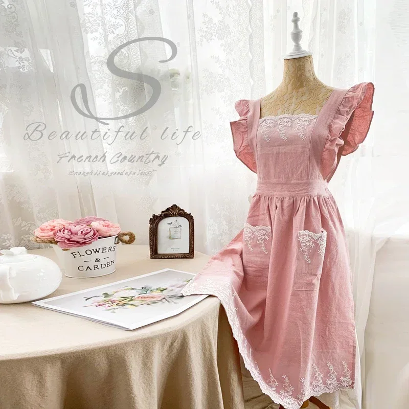女性の綿とリネンのエプロン,女性のエプロン,ガーデニング,キ - Woodworking Apron のレビューと価格