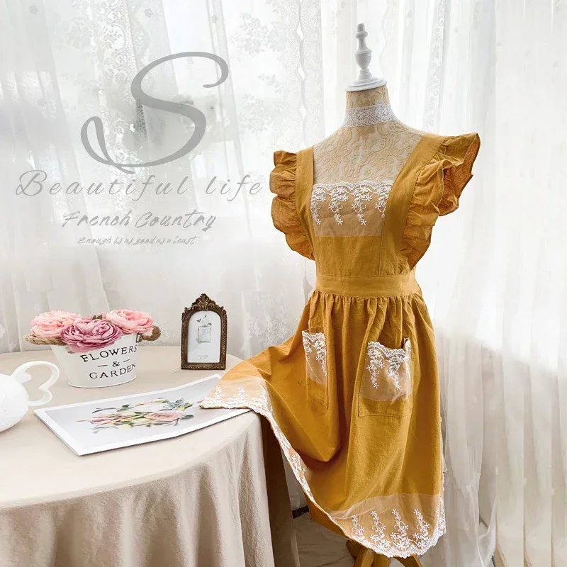 女性の綿とリネンのエプロン,女性のエプロン,ガーデニング,キ - Woodworking Apron のレビューと価格