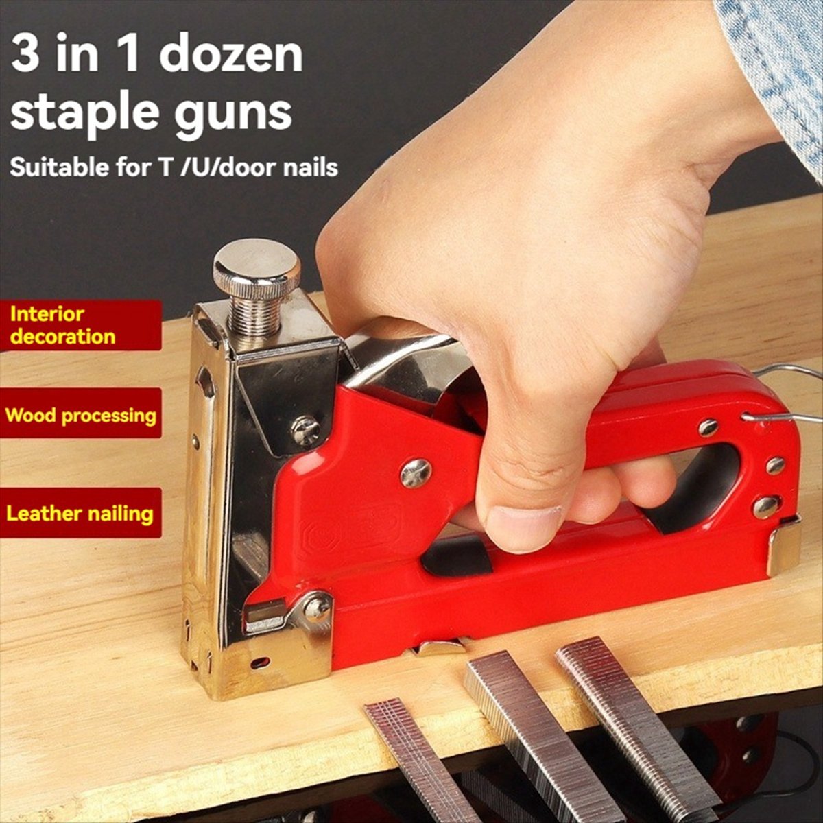 N82R 手動三目的ネイルステープラー T ネイルコードネイ - Woodworking Tools のレビューと価格