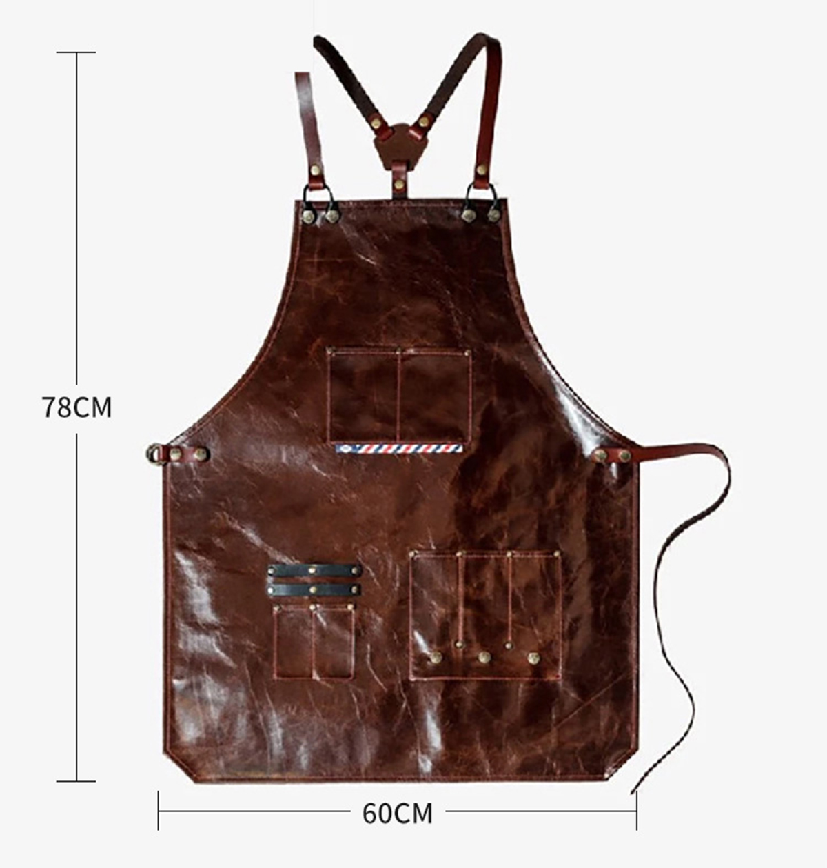 メンズレザーワークエプロン、マルチポケット付き、理髪店、コー - Woodworking Apron のレビューと価格