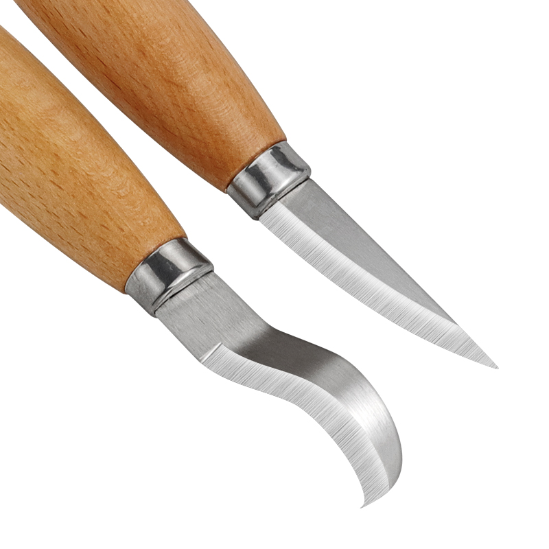 ステンレス鋼彫刻ナイフ ブナ材ハンドル 曲線ストレートナイフ - Wood Chisel Set のレビューと価格