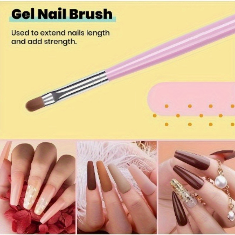 6本セット ネイルアートブラシセット マニキュア UVネイル - Wood Chisel Set のレビューと価格