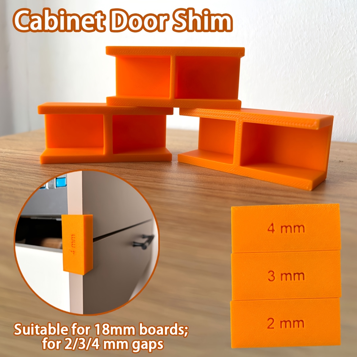 キャビネットドアシムスペーサー、18mm引き出しボード家具設 - Woodworking Zone のレビューと価格