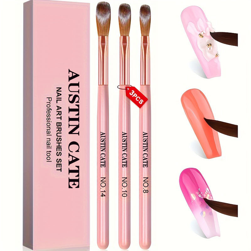 3 個コリンスキーアクリルネイルブラシセットサイズ 8/10 - Wood Chisel Set のレビューと価格