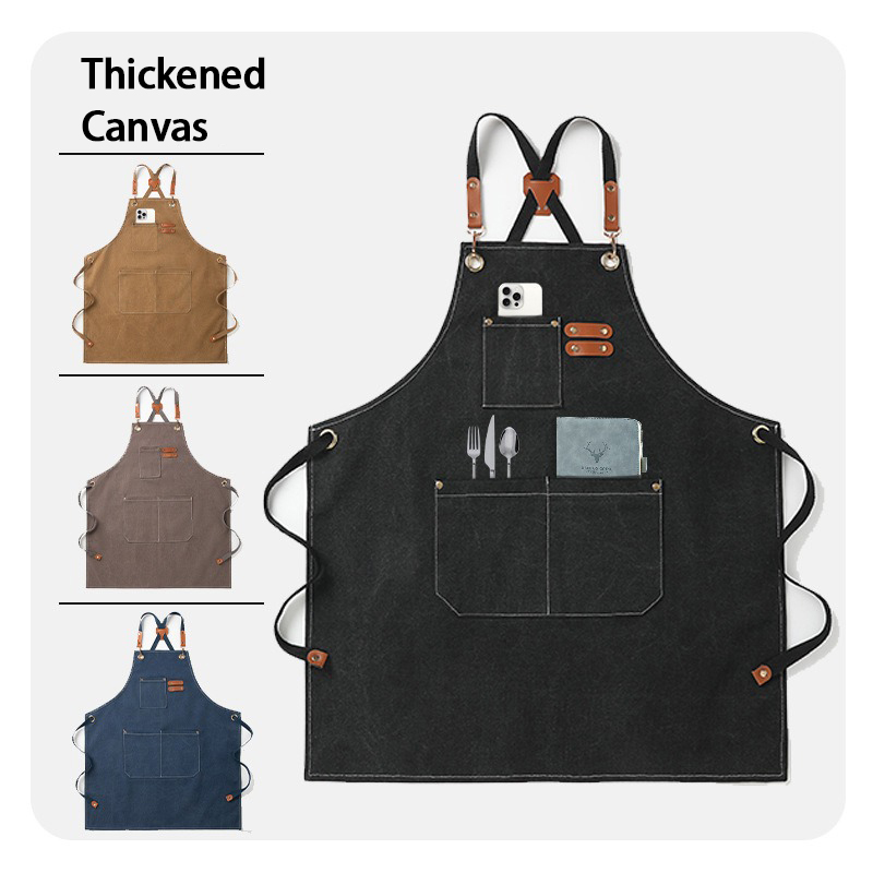 キャンバス防水プロフェッショナルキッチンエプロン木工エプロン - Woodworking Apron のレビューと価格