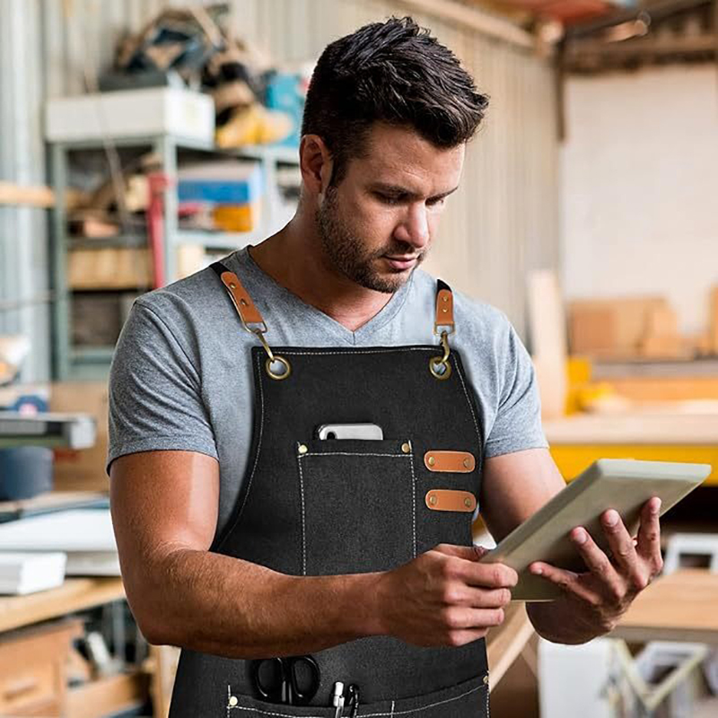 キャンバス防水プロフェッショナルキッチンエプロン木工エプロン - Woodworking Apron のレビューと価格