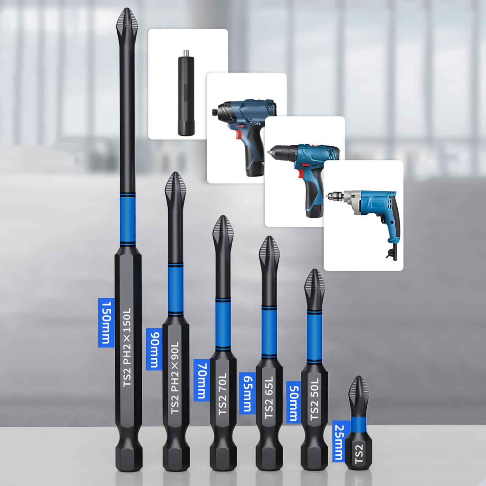 ドリルドライバービットセット 6 ピース磁気ヘビーデューティ - Woodworking Tools のレビューと価格