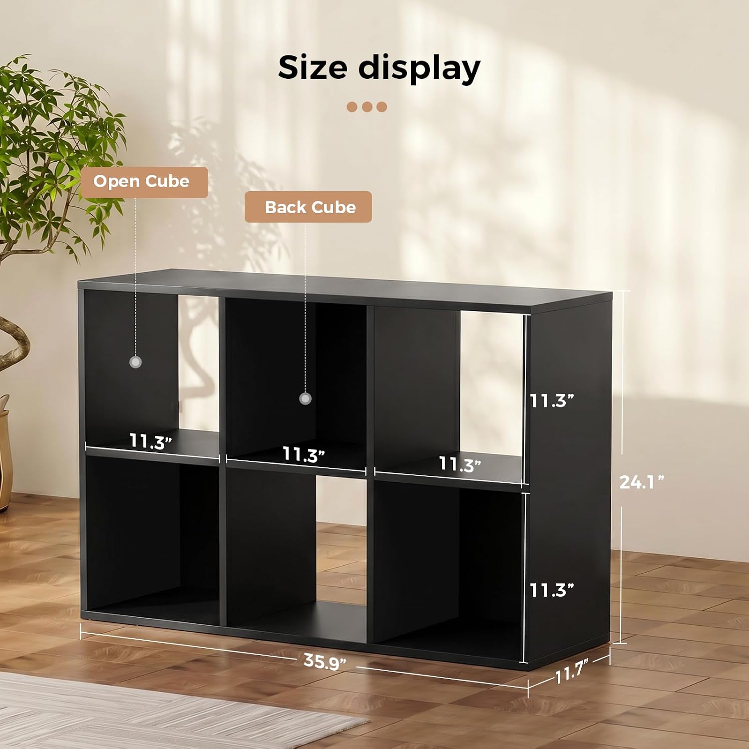 6キューブ収納オーガナイザー、モジュラーブックケースシェルフ - Woodworking Zone のレビューと価格