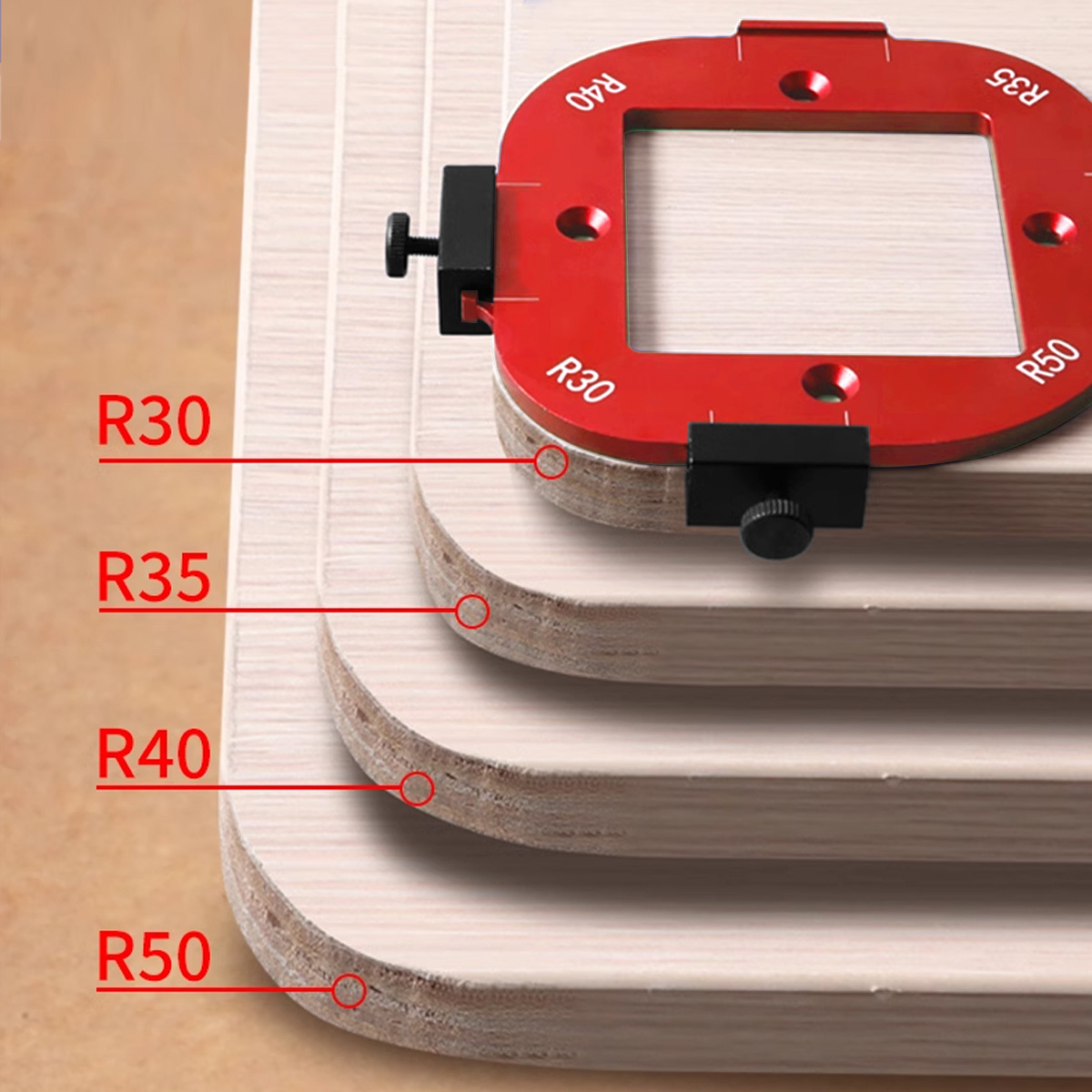 アルミ製ラウンドコーナー半径テンプレートセット、木工用ルータ - Woodworking Project Plans のレビューと価格