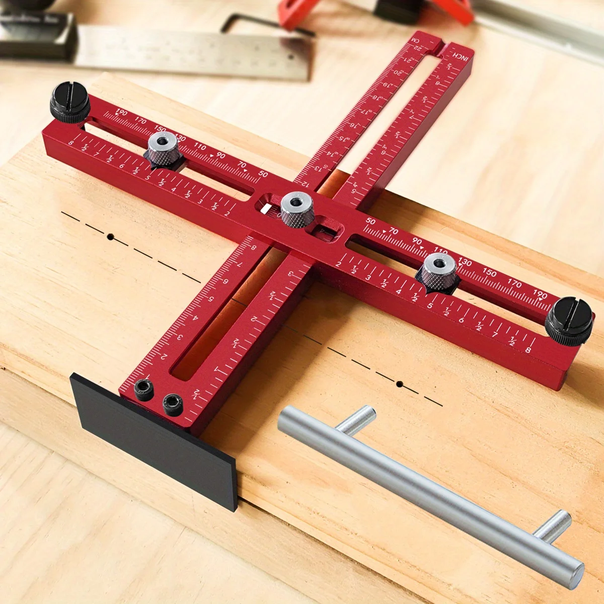 アルミキャビネットハンドルジグ、調整可能なパンチロケーター、 - Woodworking Project Plans のレビューと価格