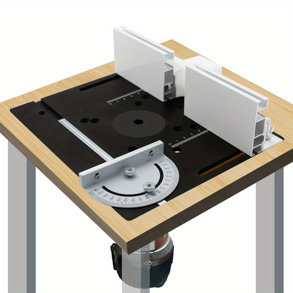 アルミルーターデスクトップインサートボード、角度付きガイドレ - Woodworking Router のレビューと価格