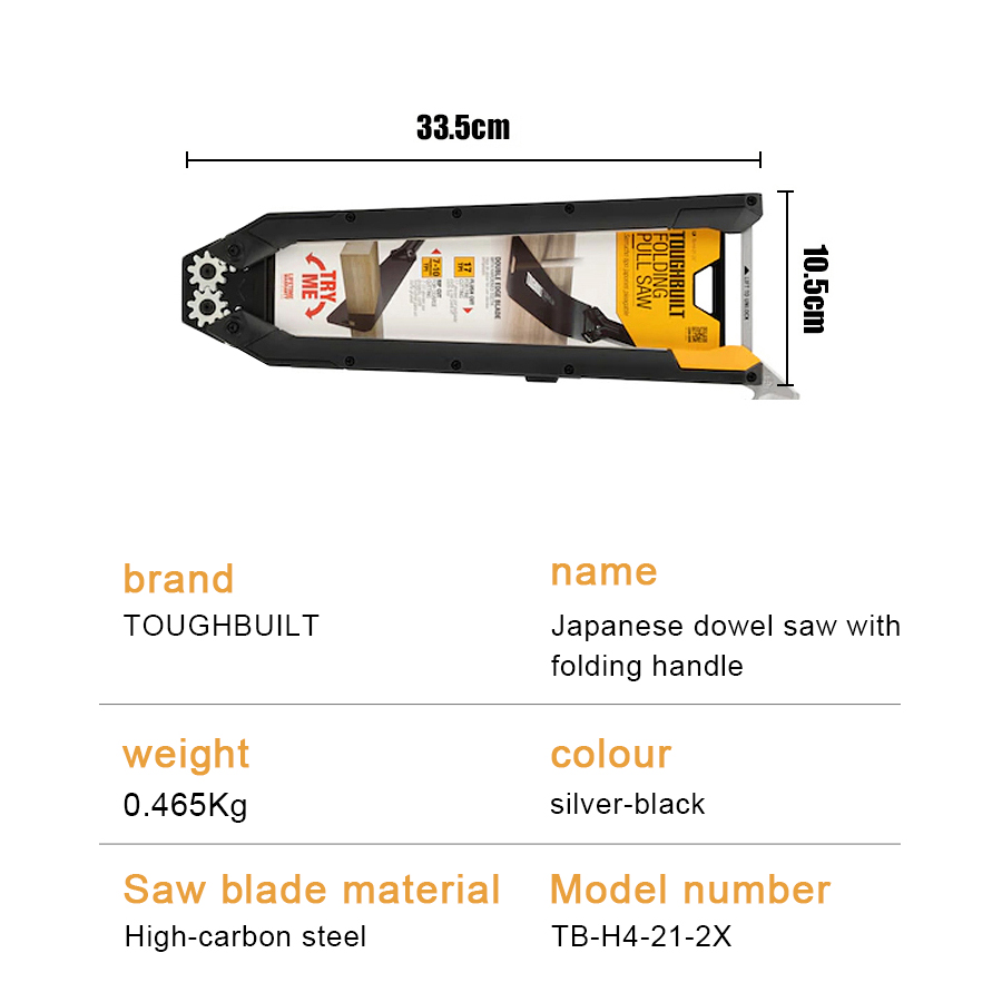 TOUGHBUILT TB-H4-21-2X 日本式木工ほぞ - Japanese Pull Saw のレビューと価格