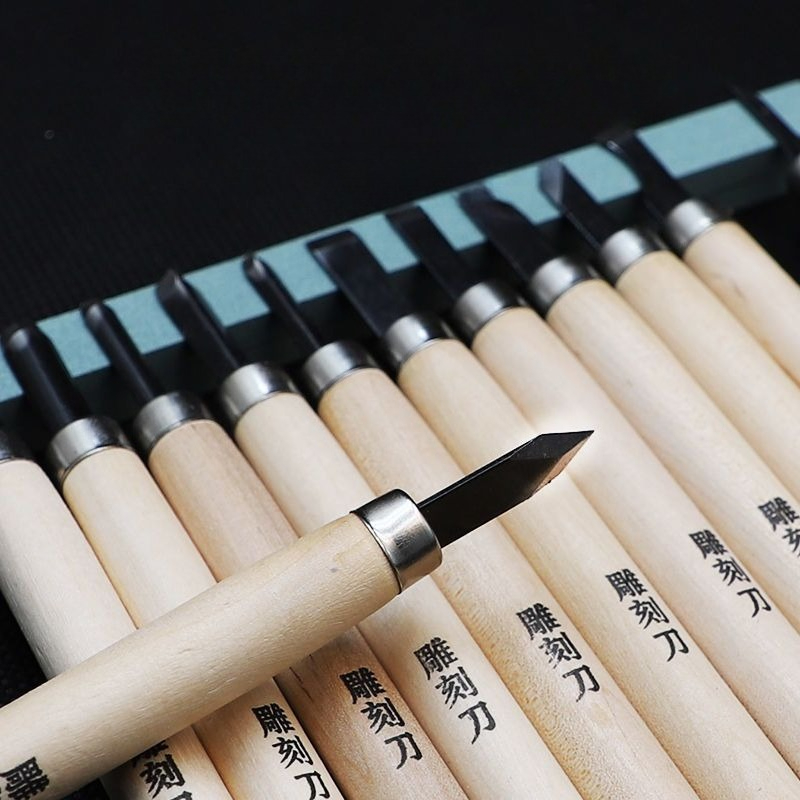 彫刻ナイフセット木版ゴムスタンプ初心者DIYハンドクラフトツ - Wood Chisel Set のレビューと価格