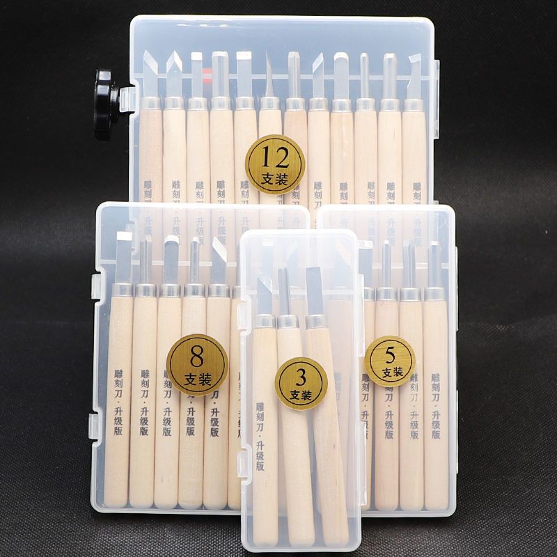 彫刻ナイフセット木版ゴムスタンプ初心者DIYハンドクラフトツ - Wood Chisel Set のレビューと価格