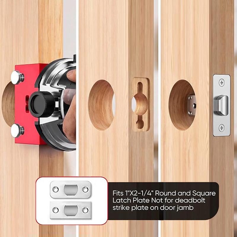 ドアロック用モーティス型テンプレートキット アルミ合金製ジグ - Woodworking Project Plans のレビューと価格