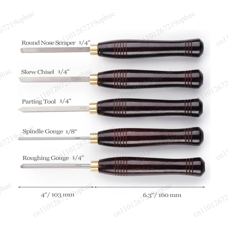 5点セット HSS旋盤用チゼルセット 高速鋼製木工旋盤工具  - Wood Chisel Set のレビューと価格