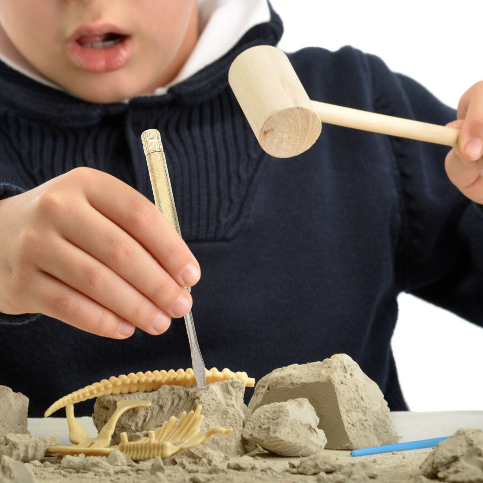 子供用発掘ツールセット 1セット 丈夫なABS金属製 木製掘 - Wood Chisel Set のレビューと価格