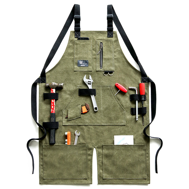 カスタムロゴ印刷可能デニムキャンバスエプロンユニセックス屋外 - Woodworking Apron のレビューと価格